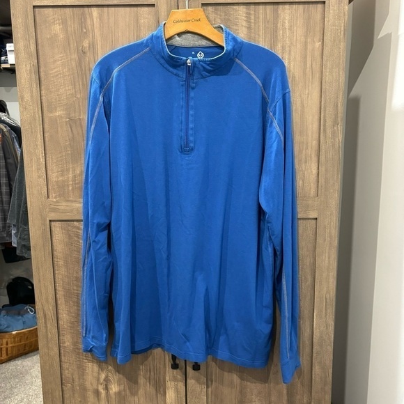 tasc Other - Tasc XL Bamboo Performance Quarter Zip Pullover blue Organic Cotton